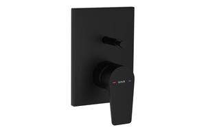 VitrA Flow Square Integrated Bath Mixer Valve - Matt Black
